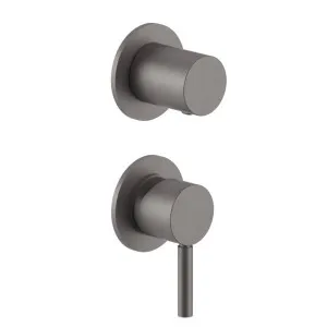 Fantini Nostromo Wall Diverter Mixer - Matte Gunmetal PVD 50P5G481B-4400M585A by Fantini, a Showers for sale on Style Sourcebook