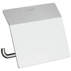 Hansgrohe AddStoris Roll Holder with Cover Chrome 41753000 by Hansgrohe, a Bathroom Accessories for sale on Style Sourcebook