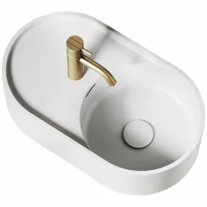 Omvivo Lune 510 Wall or Bench Mounted Basin LUVSS510LHB1TH by Omvivo, a Basins for sale on Style Sourcebook