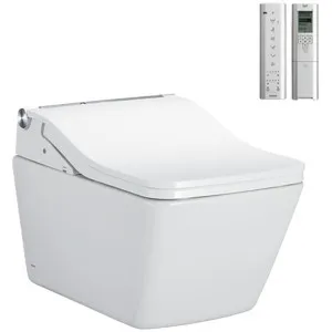 Toto SW Wall Hung Toilet with Auto Flush & Washlet (Without Flush Plate) CW522EME5-TCF804C2 by TOTO, a Toilets & Bidets for sale on Style Sourcebook