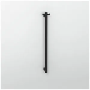 Rogerseller Tonic 900 Vertical Heated Towel Rail with Hook - Matte Black 3435005611 by Rogerseller, a Towel Rails for sale on Style Sourcebook