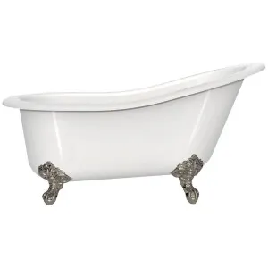 Victoria + Albert Shropshire 1550 Freestanding Clawfoot Bath - Gloss White with with Polished Nickel Feet SHRNSWNOFTSHRPN by Victoria + Albert, a Bathtubs for sale on Style Sourcebook