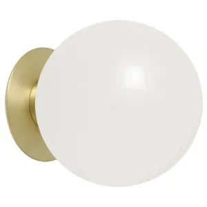 CTO Lighting Mezzo Large Wall Or Ceiling Light - Brass and Opal MEZCWLSBGO by CTO Lighting, a Lighting for sale on Style Sourcebook