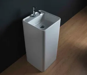 Studio Bagno Semplice Column Basin with 1 Tap Hole - Gloss White 001-371 by Studio Bagno, a Basins for sale on Style Sourcebook