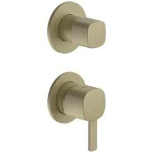 Fantini Lame Wall Diverter Mixer - Matte British Gold PVD 24P6M481B-4400M585A by Fantini, a Showers for sale on Style Sourcebook