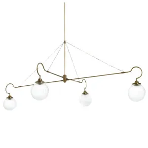CTO Lighting Floren 4 Arm Pendant Light - Antique Brass FLOREN4ARM by CTO Lighting, a Lighting for sale on Style Sourcebook