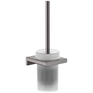 Hansgrohe Addstoris Toilet Brush Holder Wall Mounted Brushed Black Chrome 41752340 by Hansgrohe, a Bathroom Accessories for sale on Style Sourcebook