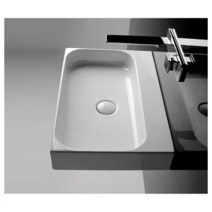 Studio Bagno Unit 80 Bench or Wall Basin with 1 Tap Hole - Gloss White UTL02/1 by Studio Bagno, a Basins for sale on Style Sourcebook
