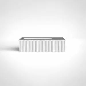 Meek Off White Doric 750mm Wall Hung Vanity Left Basin - 3168000455 by Meek, a Vanities for sale on Style Sourcebook