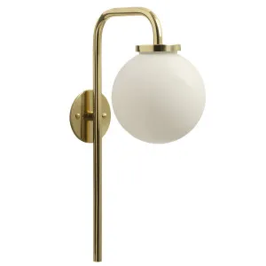 CTO Lighting Big Bulb Wall Light - Opal and Brass BULWAOPBGO by CTO Lighting, a Lighting for sale on Style Sourcebook