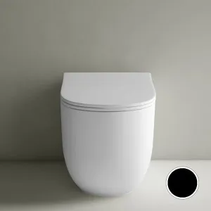 Studio Bagno Milady Rimless Wall Faced Floor Mount Toilet Pan - Matte Black MIL002-MBPK by Studio Bagno, a Toilets & Bidets for sale on Style Sourcebook