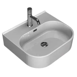 Studio Bagno Syesis 50 Bench or Wall Basin with No Tap Hole - Gloss White SYN50/0 by Studio Bagno, a Basins for sale on Style Sourcebook