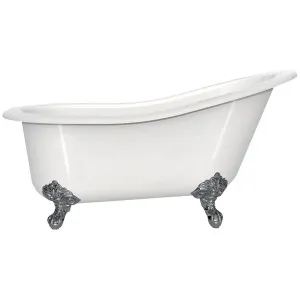 Victoria + Albert Shropshire 1550 Freestanding Clawfoot Bath - Gloss White with with Polished Chrome Feet SHRNSWNOFTSHRPC by Victoria + Albert, a Bathtubs for sale on Style Sourcebook