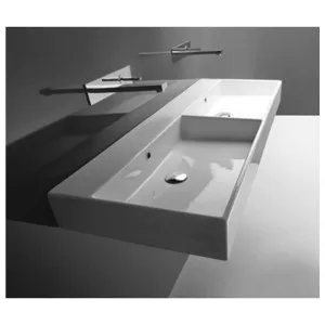 Studio Bagno Unlimited 140 Bench or Wall Basin with 6 Tap Holes - Gloss White UNL14000L-6 UNL14000L6 by Studio Bagno, a Basins for sale on Style Sourcebook
