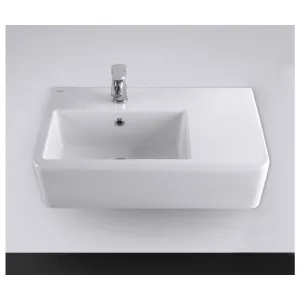 Studio Bagno Edge Left Bench or Wall Basin with 1 Tap Hole - Gloss White EDGL001-1 by Studio Bagno, a Basins for sale on Style Sourcebook