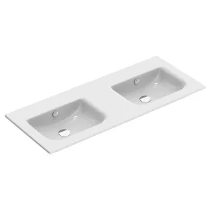 Catalano Sfera 125 Double Wall Hung Basin - Gloss White 1125SFD00-Z3442-2 by Catalano, a Basins for sale on Style Sourcebook