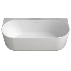 Studio Bagno Lust 1700 Back to Wall Freestanding Bath - Matte White LSW007MW by Studio Bagno, a Bathtubs for sale on Style Sourcebook