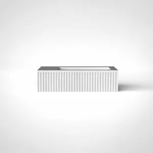 Meek Off White Doric 750mm Wall Hung Vanity Right Basin - 3168000755 by Meek, a Vanities for sale on Style Sourcebook