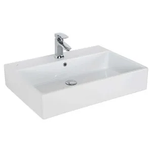 Studio Bagno Prossimo 70 Bench or Wall Basin with 1 Tap Hole - Gloss White NX270-1 by Studio Bagno, a Basins for sale on Style Sourcebook