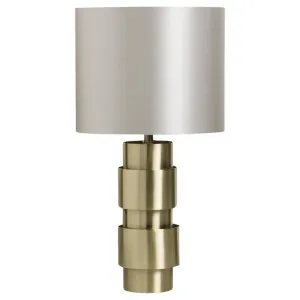 CTO Lighting Ring Table Light - Satin Brass with Dove Grey Silk RINTAOSB by CTO Lighting, a Lighting for sale on Style Sourcebook