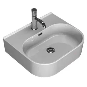 Studio Bagno Syesis 50 Bench or Wall Basin with 1 Tap Hole - Gloss White SYN50-1 SYN50/1 by Studio Bagno, a Basins for sale on Style Sourcebook
