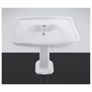 Studio Bagno Impero 100 Pedestal and Basin with 3 Tap Holes - Gloss White IMP100-3 IMP1003 by Studio Bagno, a Basins for sale on Style Sourcebook