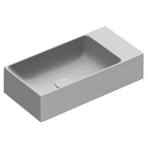 Catalano Verso 50x25 Wall Hung Basin 1 Tap Hole - Satin Cement 15025VEFCCS-Z3443 by Catalano, a Basins for sale on Style Sourcebook