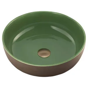 Terzofoco By Oliveri Curved Countertop Basin - Natural Earth and Sage Green TZ0301SG by Terzofoco by Oliveri, a Basins for sale on Style Sourcebook