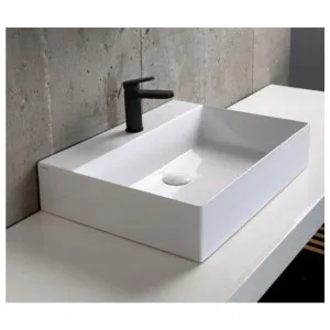 Studio Bagno Shard 60 Bench or Wall Basin with 1 Tap Hole - Gloss White SHA60-1 SHA601 by Studio Bagno, a Basins for sale on Style Sourcebook
