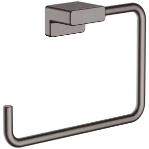 Hansgrohe Addstoris Towel Ring Brushed Black Chrome 41754340 by Hansgrohe, a Bathroom Accessories for sale on Style Sourcebook