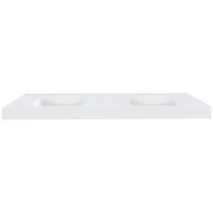 Omvivo Mia 1800 Wall Hung or Countertop Double Basin 6TH Matte White MIAVSS1800DB-6TH by Omvivo, a Basins for sale on Style Sourcebook