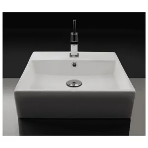 Studio Bagno Unlimited 47 Bench or Wall Basin with 1 Tap Hole - Gloss White UNL04700L-1 UNL04700L1 by Studio Bagno, a Basins for sale on Style Sourcebook