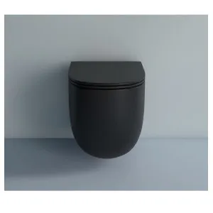 Studio Bagno Milady Wall Hung Package with Expert Evo with Frame Pneumatic Cistern - Matte Black MB-MIL003002PN by Studio Bagno, a Toilets & Bidets for sale on Style Sourcebook