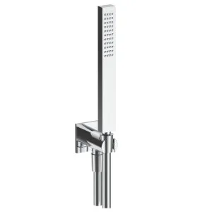 Fantini Soho Slim Hand Shower on Union with Square Backplate - Chrome 86028021F by Fantini, a Showers for sale on Style Sourcebook