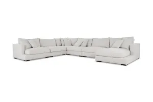 Long Beach 6pc Right Chaise Sofa, Grey, by Lounge Lovers by Lounge Lovers, a Sofas for sale on Style Sourcebook
