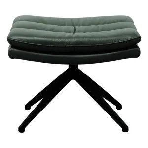 Victoria Footstool in Alpine Leather Dark Green by OZ Design, a Ottomans for sale on Style Sourcebook