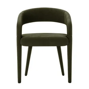 Eisha Velvet Dining Chair Set of 2 in Woodland Green by Luxo Furniture, a Dining Chairs for sale on Style Sourcebook