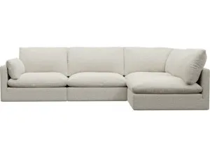 Willow Boucle Ivory Corner Sofa - 4 Seater RAF Terminal by James Lane, a Sofas for sale on Style Sourcebook