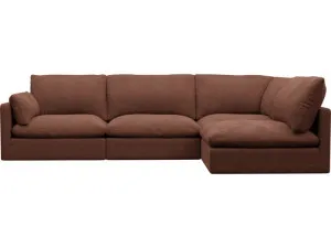 Willow Muse Rust Corner Sofa - 4 Seater RAF Terminal by James Lane, a Sofas for sale on Style Sourcebook
