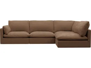 Willow Tribute Chestnut Corner Sofa - 4 Seater RAF Terminal by James Lane, a Sofas for sale on Style Sourcebook