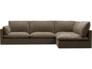 Willow Tribute Walnut Corner Sofa - 4 Seater RAF Terminal by James Lane, a Sofas for sale on Style Sourcebook