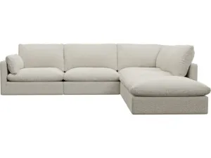 Willow Boucle Ivory Modular Sofa - 5 Seater RAF Terminal by James Lane, a Sofas for sale on Style Sourcebook