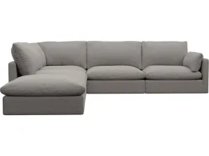 Willow Boucle Pumice Modular Sofa - 5 Seater LAF Terminal by James Lane, a Sofas for sale on Style Sourcebook