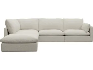 Willow Boucle Ivory Modular Sofa - 5 Seater LAF Terminal by James Lane, a Sofas for sale on Style Sourcebook