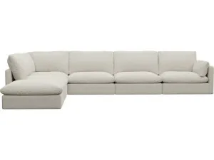 Willow Boucle Ivory Modular Sofa - 6 Seater LAF Terminal by James Lane, a Sofas for sale on Style Sourcebook