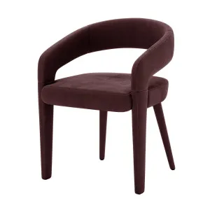 Eisha Velvet Dining Chair Set of 2 in Dark Plum by Luxo Furniture, a Dining Chairs for sale on Style Sourcebook