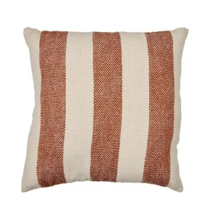 Accessorize Hickory Stripe Basket Weave Natural Rust 45x45cm Filled Cushion by null, a Cushions, Decorative Pillows for sale on Style Sourcebook