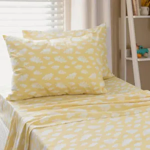 Jelly Bean Kids Clouds Yellow Sheet Set by null, a Sheets for sale on Style Sourcebook