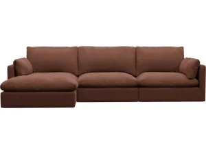 Willow Muse Rust Chaise Sofa - 3 Seater by James Lane, a Sofas for sale on Style Sourcebook