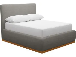 Haven Dark Gas Lift Bed Isla Soft Grey by James Lane, a Beds & Bed Frames for sale on Style Sourcebook